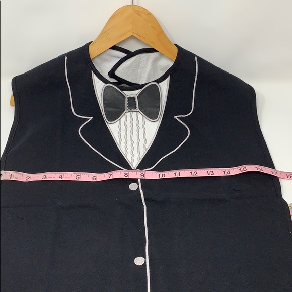 Frenchie Mini Couture Tuxedo Adult Bib NWT - Picture 7 of 8